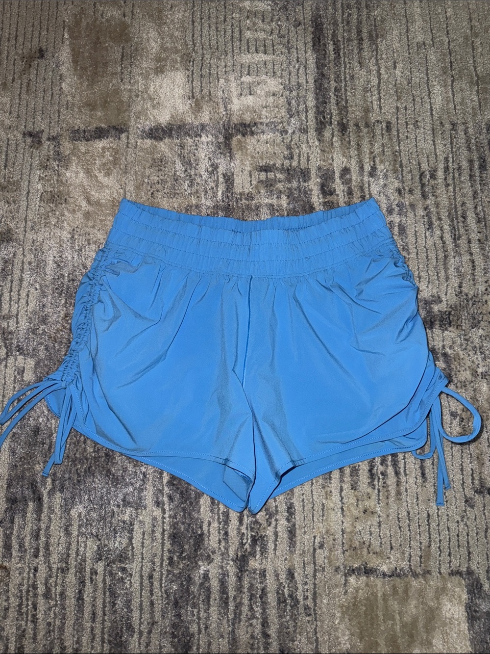 Aerie Women's Sky Blue Drawstring Side Ruched Active Shorts